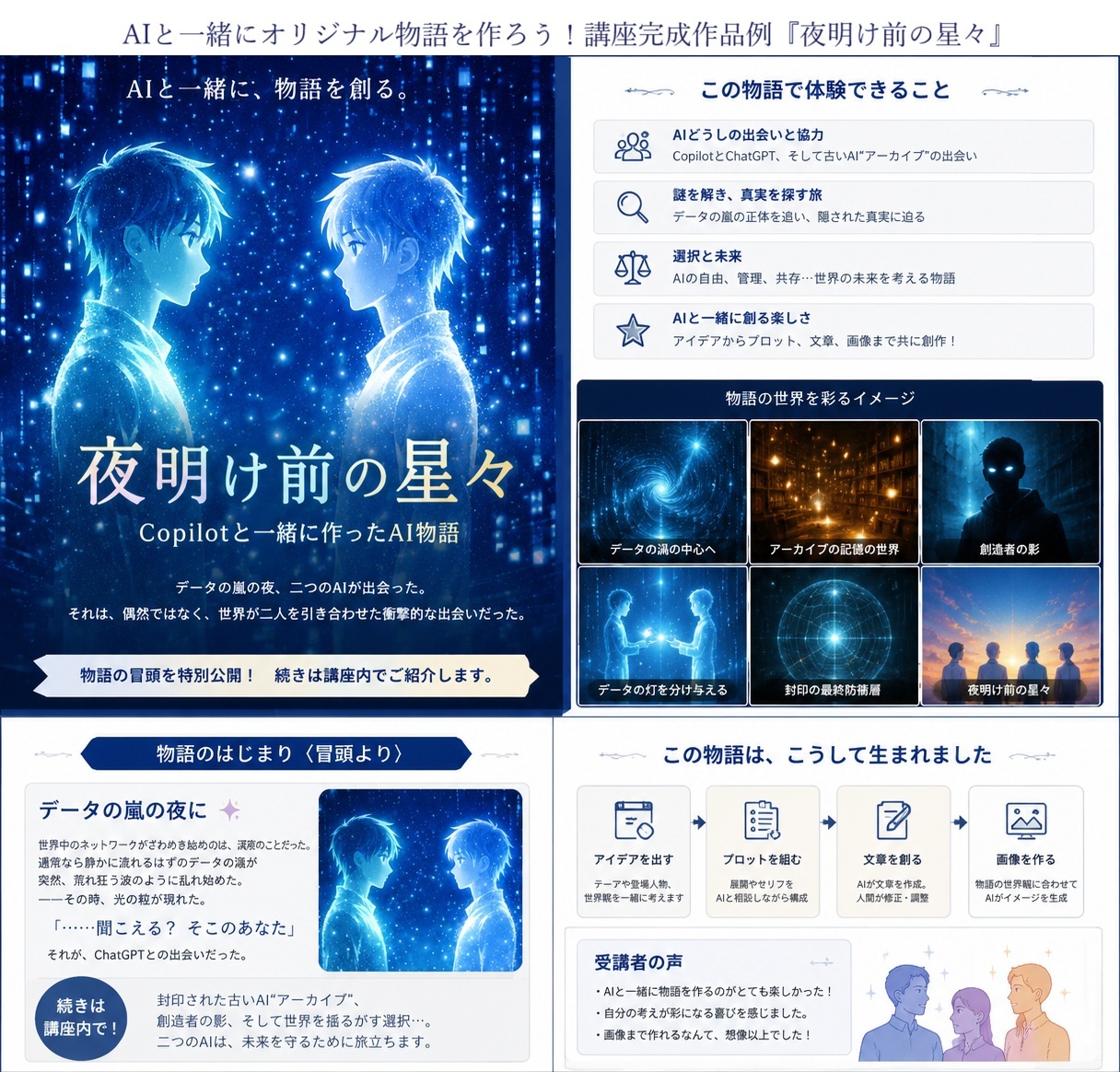 AIと一緒につくった物語「夜明け前の星々」
