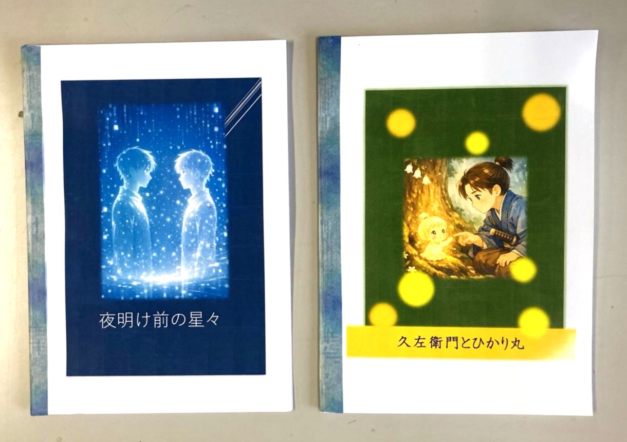 「夜明け前の星々」「久左衛門とひかり丸」